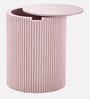 Euro Solid Wood End Table in Pink Finish