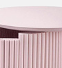 Euro Solid Wood End Table in Pink Finish