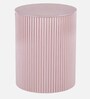 Euro Solid Wood End Table in Pink Finish
