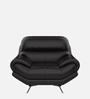 Euro V2 Leatherette 1 Seater Sofa In Cofee Brown Colour