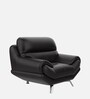 Euro V2 Leatherette 1 Seater Sofa In Cofee Brown Colour