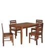 Europa 4 Seater Dining Set in Walnut Colour