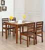 Europa 4 Seater Dining Set in Walnut Colour