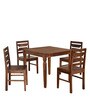 Europa Sheesham Wood 4 Seater Dining Set in Walnut Finish