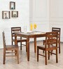 Europa Sheesham Wood 4 Seater Dining Set in Walnut Finish
