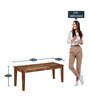Europa Sheesham Wood 6 Seater Dining Set in Walnut Finish with Bench