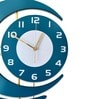 European Style Silent Movement Pendulum Fibre Wall Clock In Teal Green