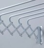 Eurostar Mild Steel White Wall Mounted Cloth Drying Stand Hanger 100 cm