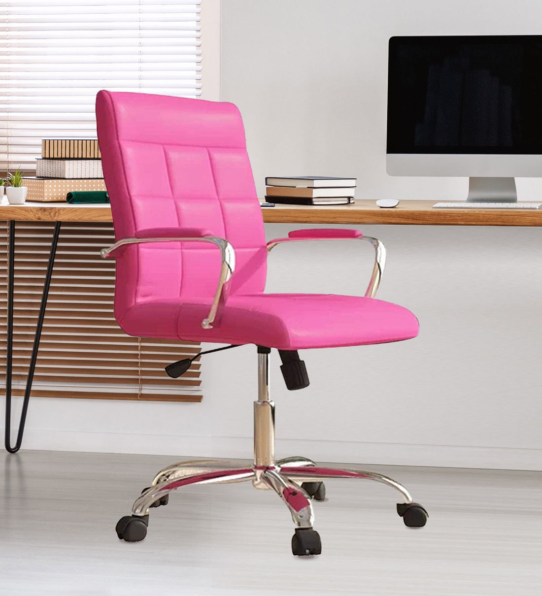 Comfy pink 2024 office chair