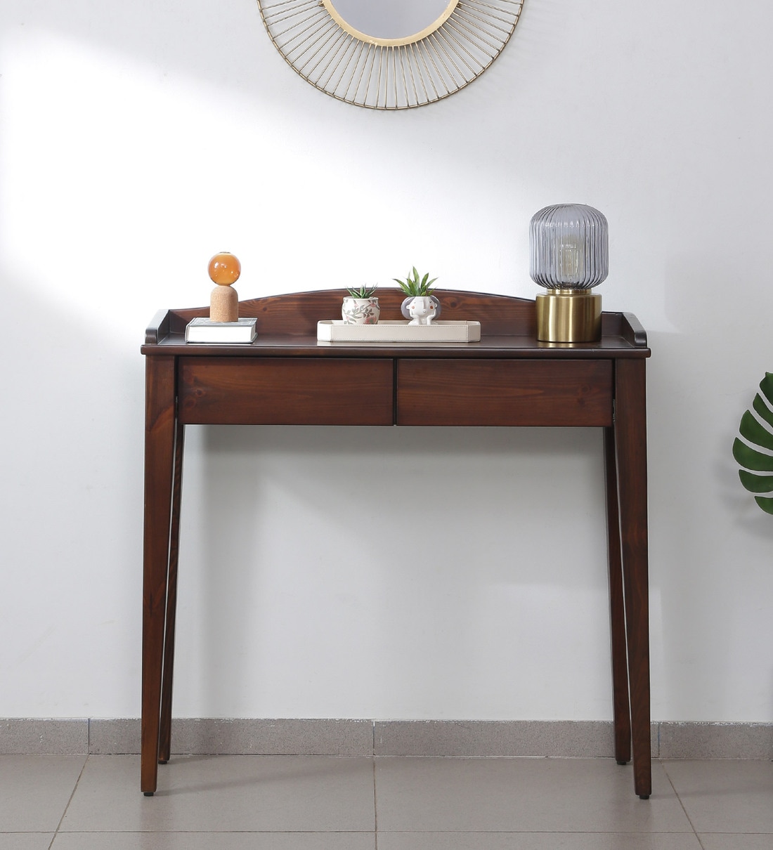Buy Eva Solid Wood Console Table in Walnut Finish at 25% OFF by Ekbote ...