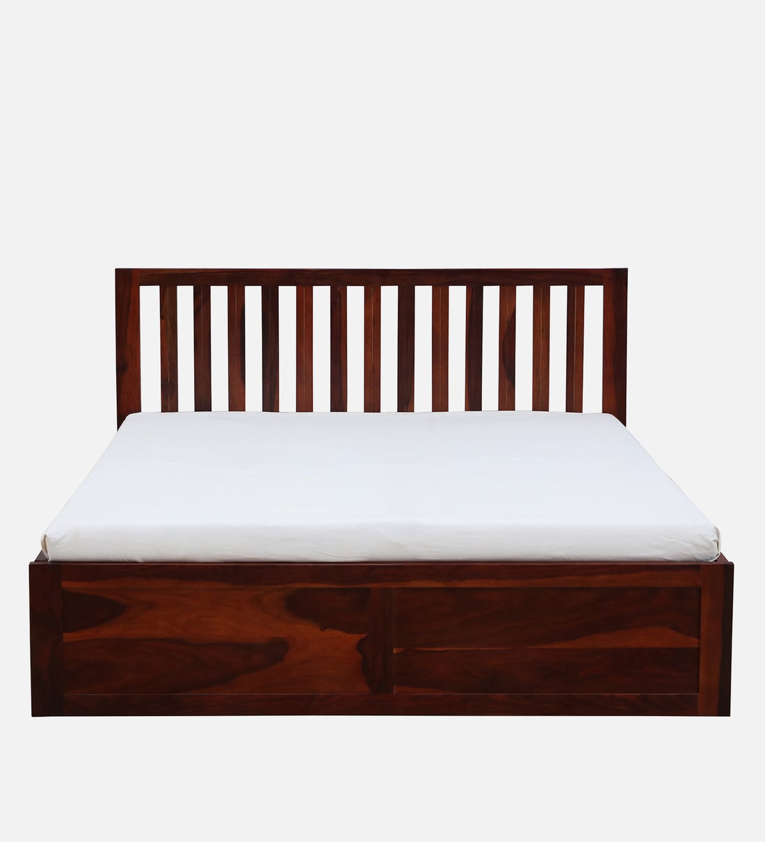 Buy Eva Sheesham Wood Queen Size Bed In Honey Oak Finish With Box Storage By Woodsworth Online