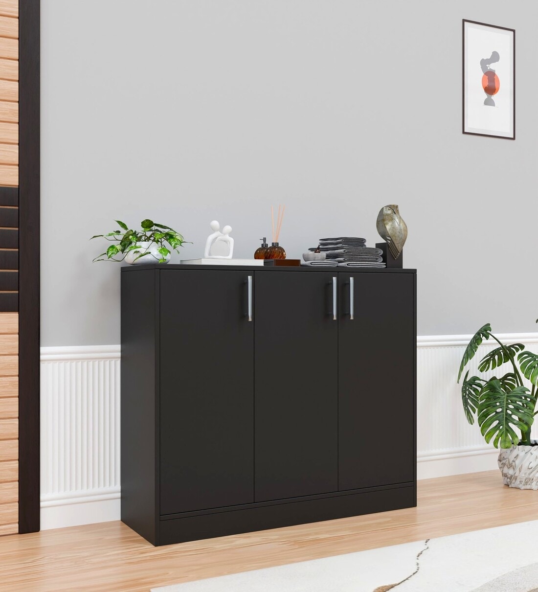 Buy Evaro Sideboard In Black Finish at 2% OFF by Mintwud from
