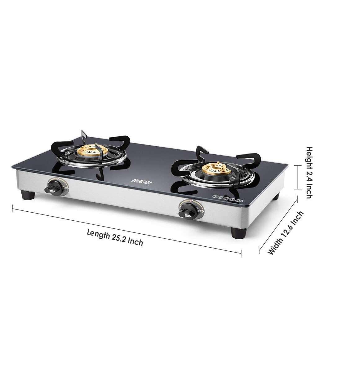 Eveready glass online top gas stove