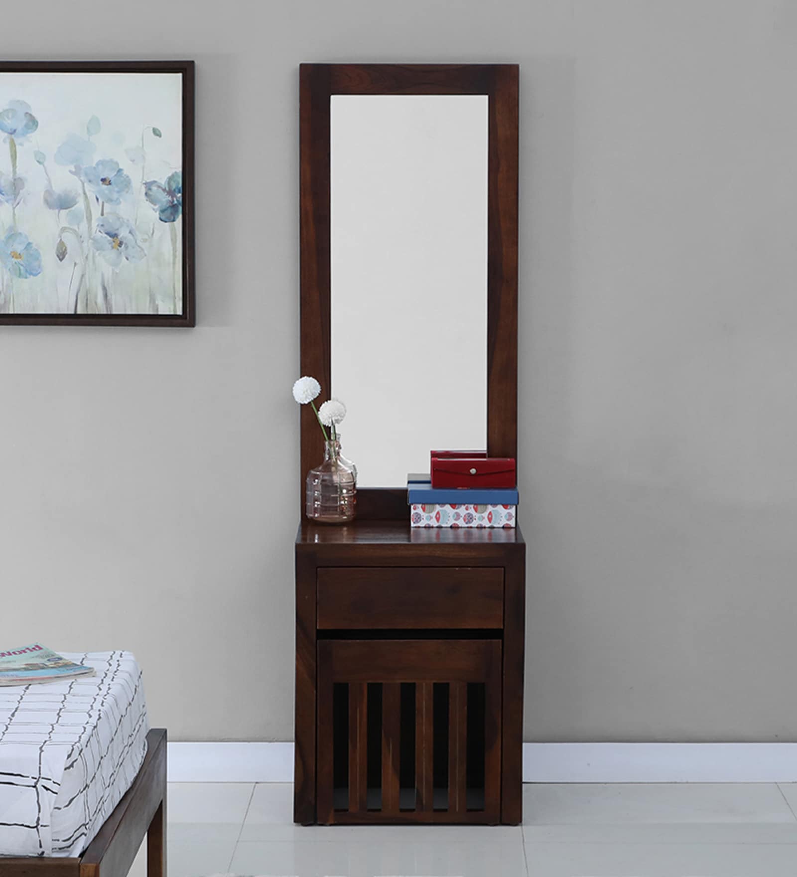 Eva Sheesham Wood Dresser in Provincial Teak Finish