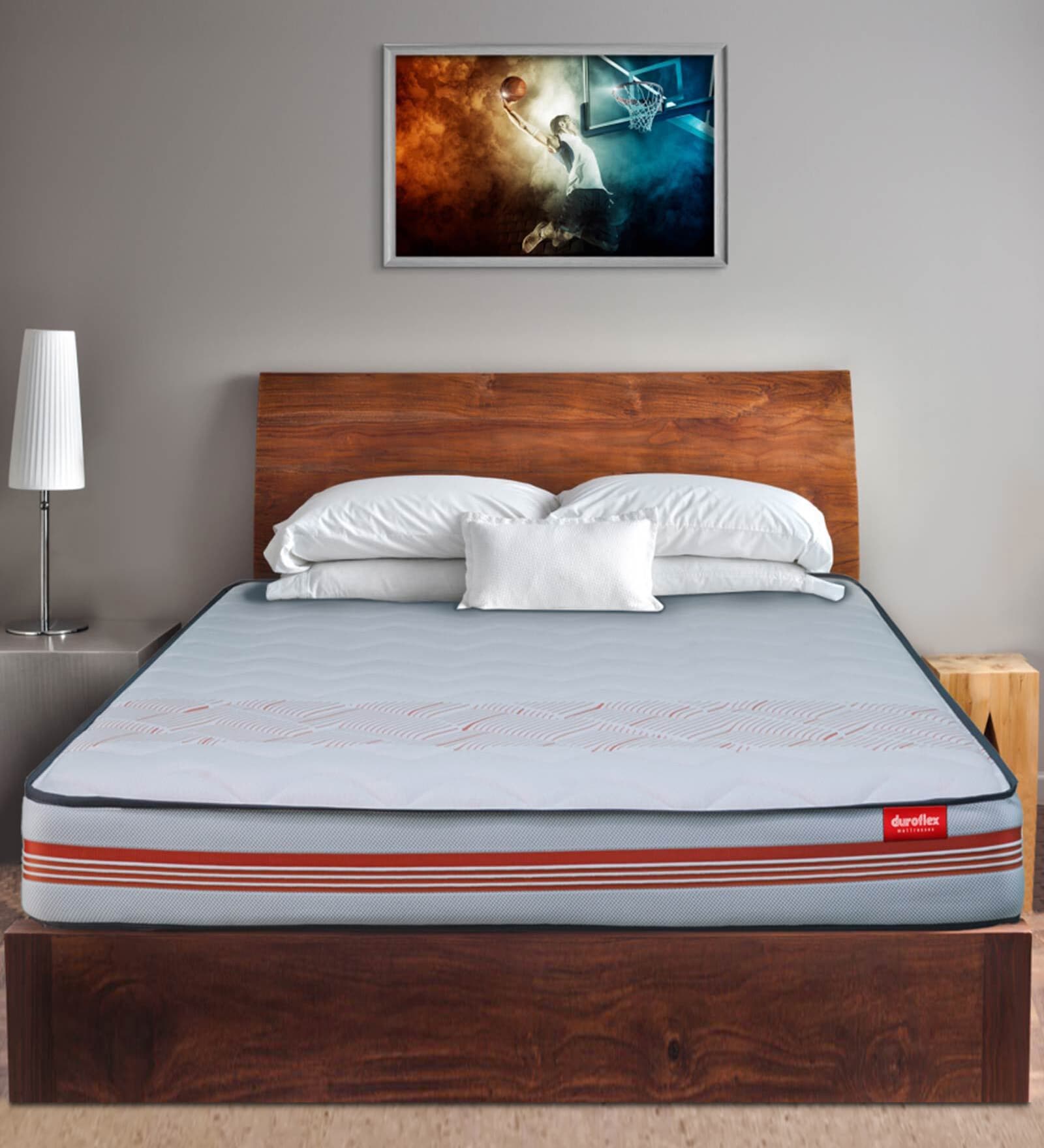 Evoke Bonnell Spring, HR Foam & PU Foam 6 Inch Queen Size Mattress