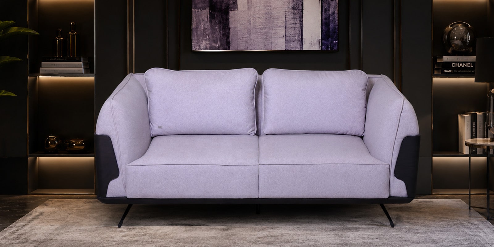 Everest 2 Seater Sofa In Light Grey Color