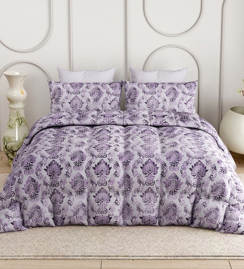 Blue Everyday King Size Bedding Set with 180TC Bedsheet With Comforter & 2pc Pillow Covers