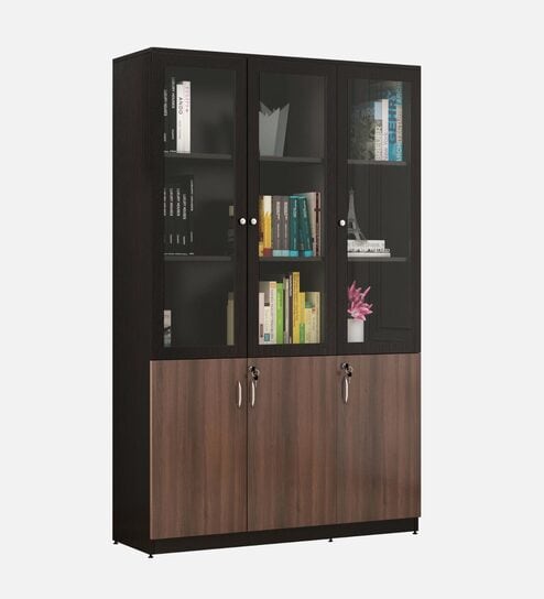 Muar 3 Door File Cabinet In Brown Colour