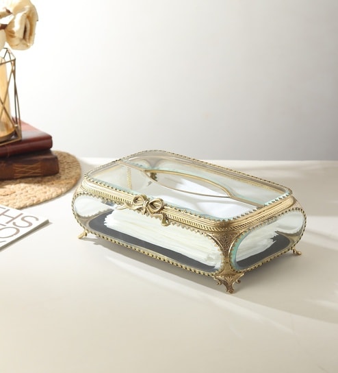 Gold Brass Evoria Tissue Holder