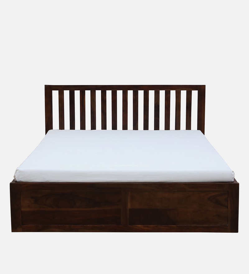 Buy Eva Sheesham Wood King Size Bed In Provincial Teak Finish With Box
