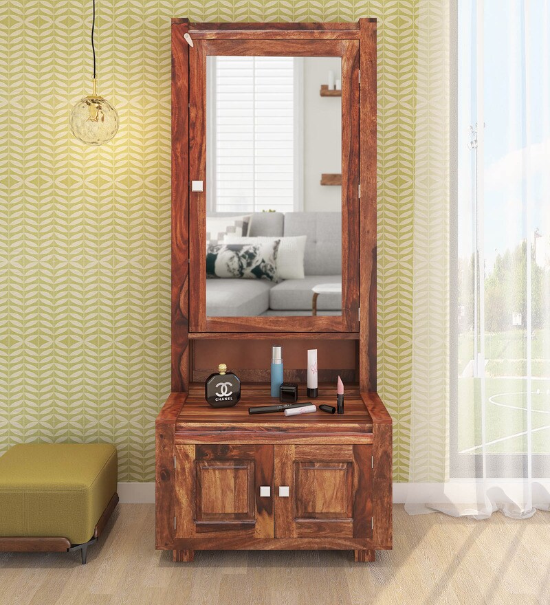 Buy Evelyn Solid Wood Dresser in Rustic Teak Finish By Woodsworth