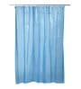 Blue Shower PVC 7 Ft Semisheer Eyelet Shower Curtain