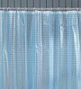 Blue Shower PVC 7 Ft Semisheer Eyelet Shower Curtain