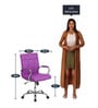 Eva Leatherette Executive Chair in Purple Colour