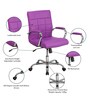 Eva Leatherette Executive Chair in Purple Colour