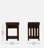 Eva Sheesham Wood Bedside Table In Provincial Teak Finish