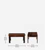 Eva Sheesham Wood Coffee Table In Rustic Teak Finish