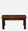 Eva Sheesham Wood Coffee Table In Rustic Teak Finish