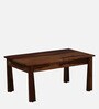 Eva Sheesham Wood Coffee Table In Rustic Teak Finish