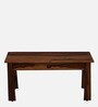 Eva Sheesham Wood Coffee Table In Rustic Teak Finish