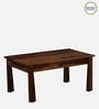 Eva Sheesham Wood Coffee Table In Rustic Teak Finish