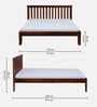 Eva Sheesham Wood King Size Bed In Honey Oak Finish