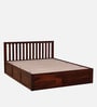 Eva Sheesham Wood King Size Bed In Honey Oak Finish With Box Storage