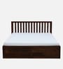 Eva Sheesham Wood King Size Bed In Provincial Teak Finish With Box Storage