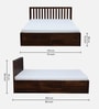 Eva Sheesham Wood King Size Bed In Provincial Teak Finish With Box Storage