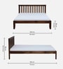 Eva Sheesham Wood Queen Size Bed ( 60 X 72 ) In Provincial Teak Finish