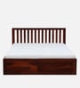Eva Sheesham Wood Queen Size Bed In Honey Oak Finish With Box Storage