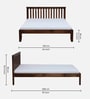 Eva Sheesham Wood Queen Size Bed In Provincial Teak Finish