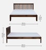 Eva Sheesham Wood Queen Size Bed In Provincial Teak Finish