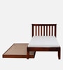 Eva Sheesham Wood Single Bed In Honey Oak Finish With Trundle