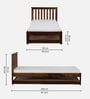 Eva Sheesham Wood Single Bed In Provincial Teak Finish with Trundle