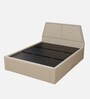 Eva  Queen Size Bed In Beige Colour With Drawer Storage