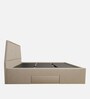 Eva  Queen Size Bed In Beige Colour With Drawer Storage