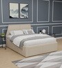 Eva  Queen Size Bed In Beige Colour With Drawer Storage