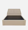 Eva  Queen Size Bed In Beige Colour With Drawer Storage