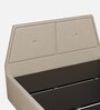 Eva  Queen Size Bed In Beige Colour With Drawer Storage